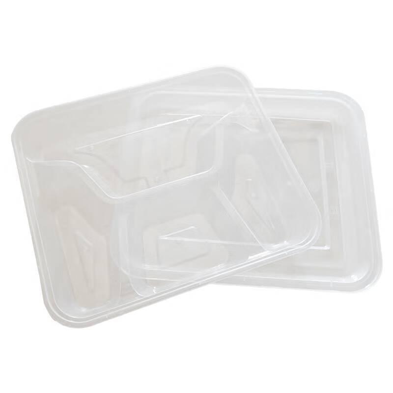 Disposable 4-Compartment Plastic Meal Boxes