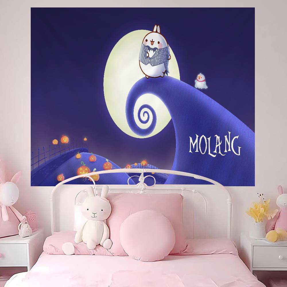 Cute Rabbit Mmolang Colorful Tapestry Wall Hanging Bohemian Wall Tapestries Mandala Wall Hanging Sheets