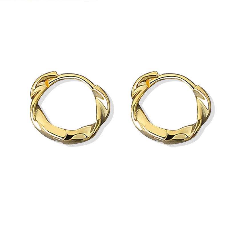 Japanischer Minimalistischer Leichter Luxus Gedrehter Draht Ohr-Manschette Elegantes Linien-Design Knorpel-Ohrring Für Frauen Modeschmuck
