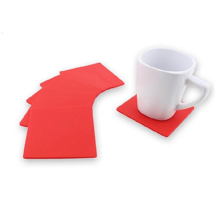 Nonslip Square Silicone Coasters Effective Silicone Coasters Practical Square Insulated Mat To Protect Furniture