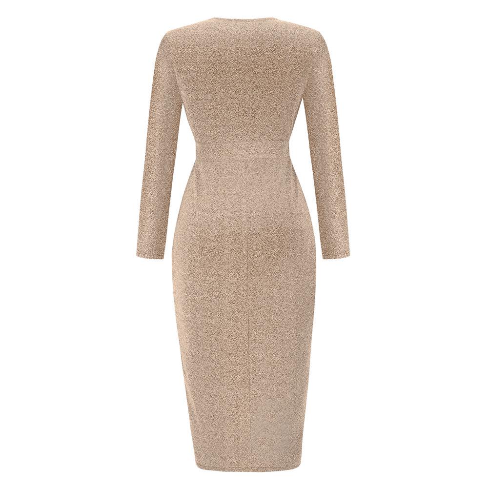 Women's Dress 2025: High-End Pleated Design with New Hot Stamping Feature