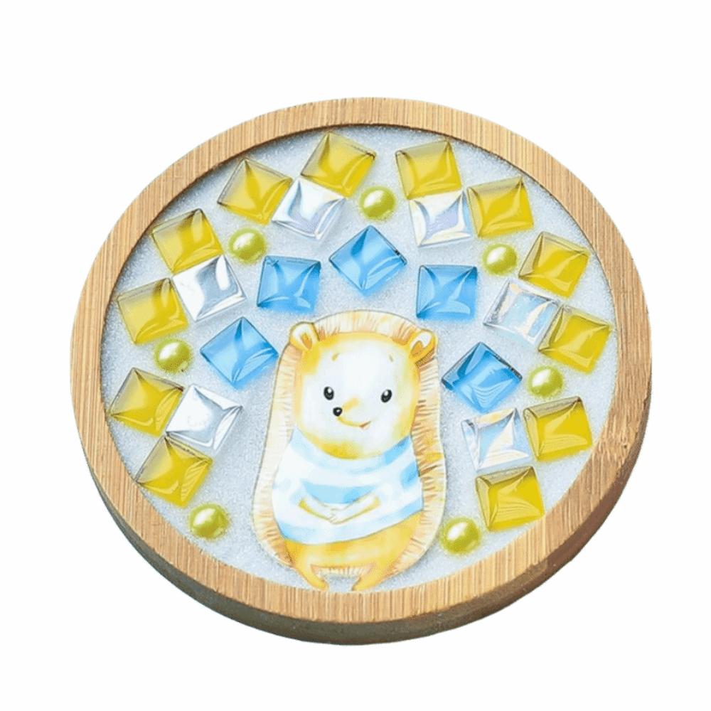 

Creative Mosaic Cup Mat Material Pack Mosaic Crystal Craft Tool Kit Hands on And Brainstorming Style 7