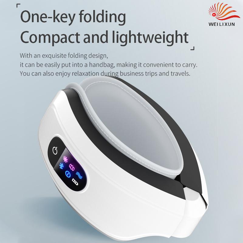 Folding Eye Massager Eye Mask  Smart Bluetooth Music Eye Massager Airbag Compress Eye Eye Relax Fatigue Pouch