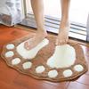 Cute Flocking Carpet  Door Mat Carpet Floor Rug Anti Slip Bathroom Rug Foot Pad