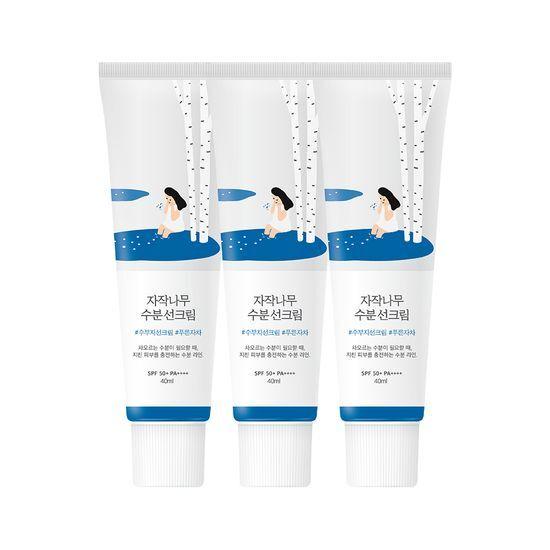 ROUND LAB Birch Juice Moisturizing Sunscreen Set 40ml × 3