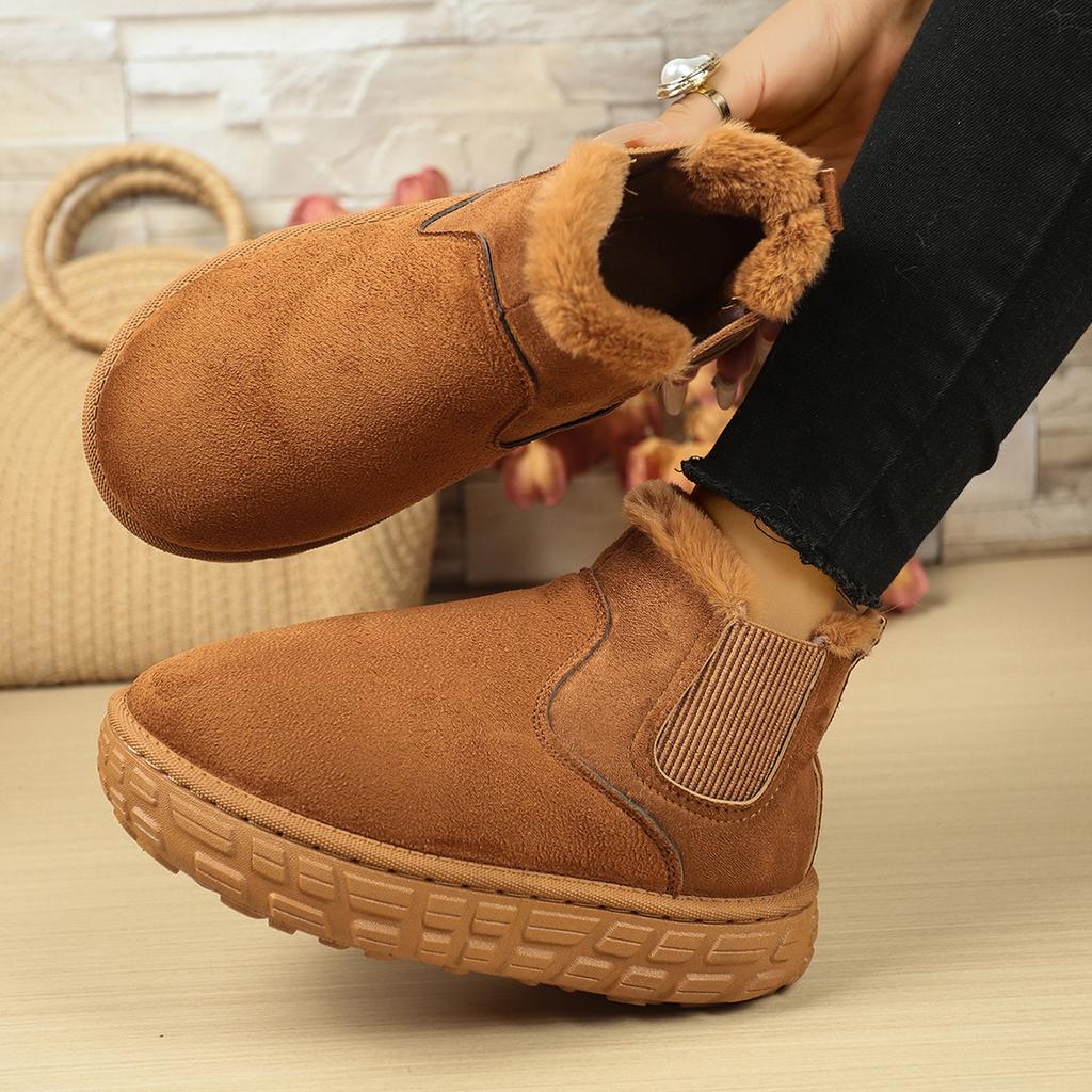 Fashion 2025 Winter Women Snow Boots Plush Warm Non Slip Waterproof Ladies Flats Sneakers Casual Slip on Female Ankle Boots Botas Mujer