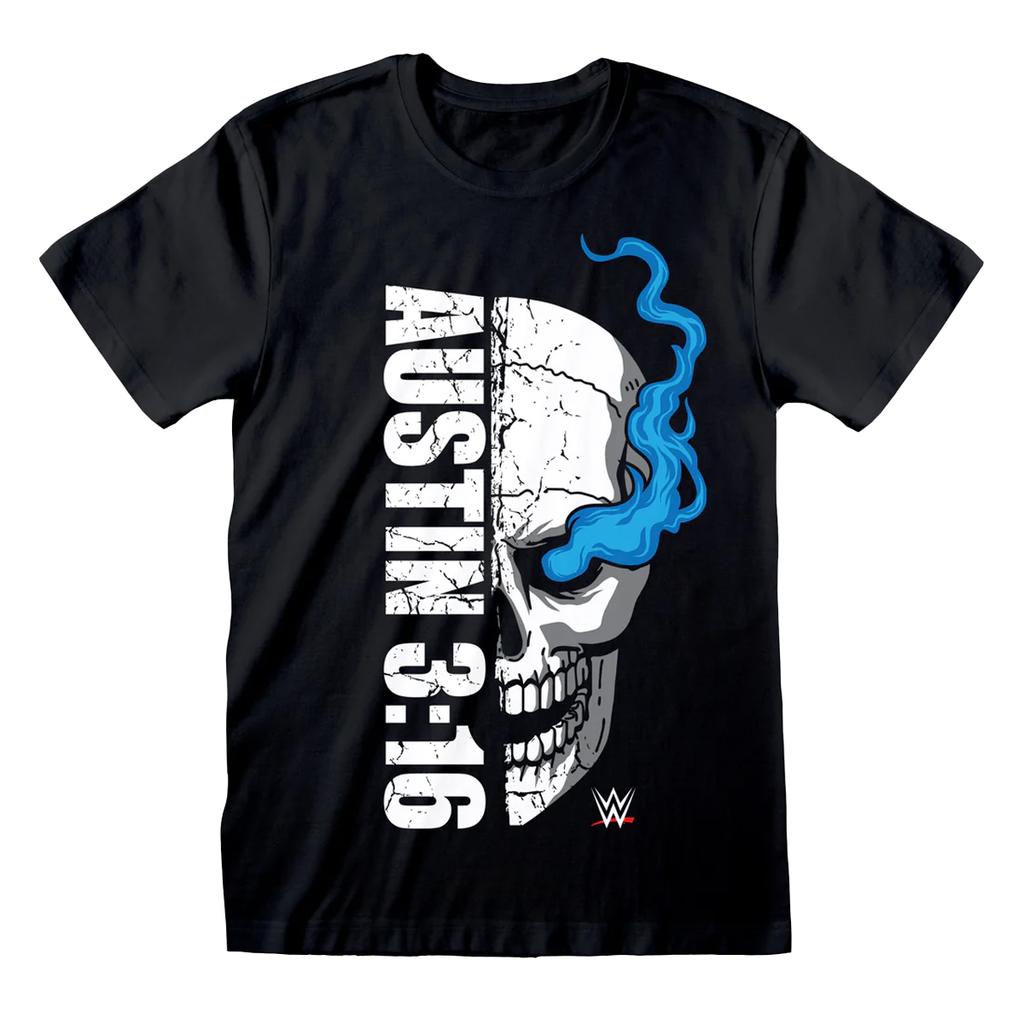 WWE Unisex Adult Austin 3:16 Skull T-Shirt