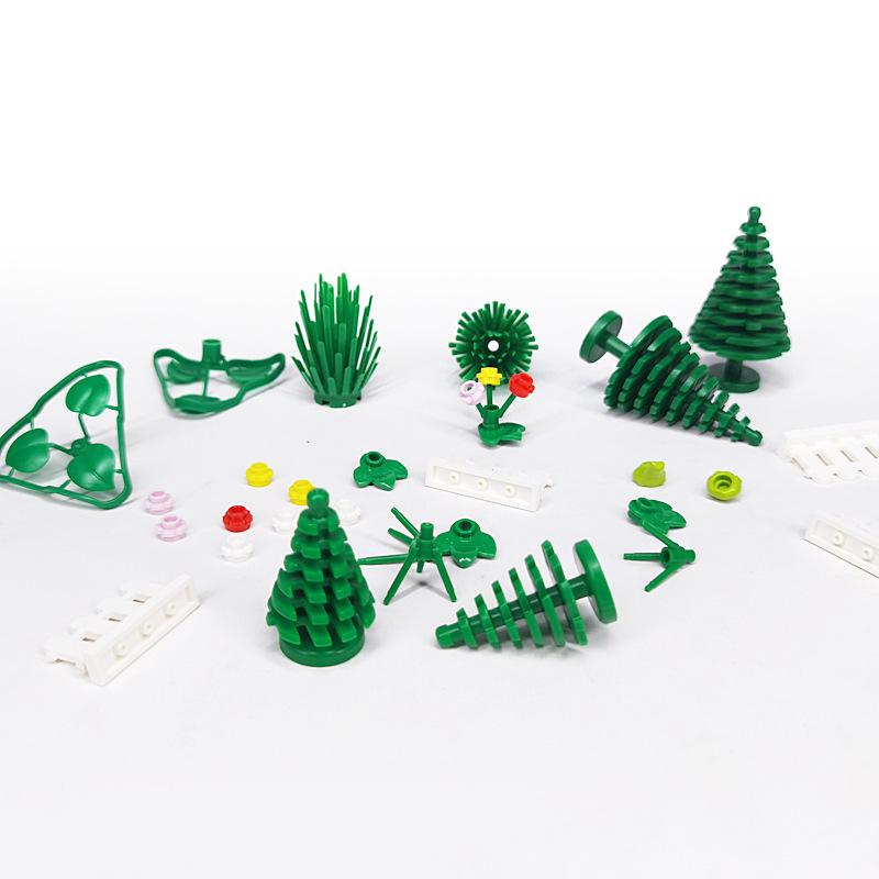 Small Particles Building Block Compatible Patchwork Food Assembly Bread Dessert Garden Street Scene