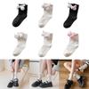 Women Calf Socks Ruffle Crew Socks Cotton Bootie Socks Lolitas Loose Socks Cute Rabbit Ankle Socks JK Middle Tube Socks