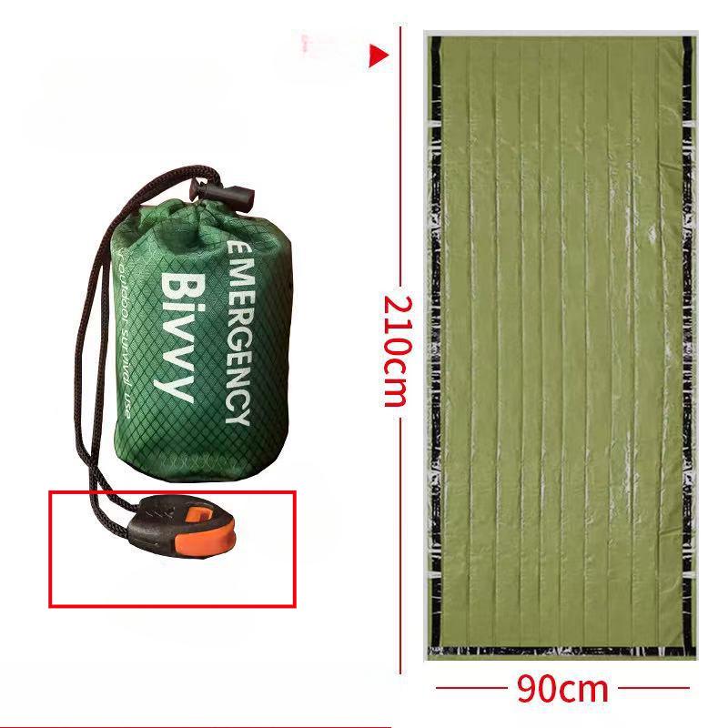 1PC Portable Waterproof Emergency Survival Sleeping Bag Outdoor Camping Gear Thermal Sack First Aid Rescue Kit Mylar Blanket