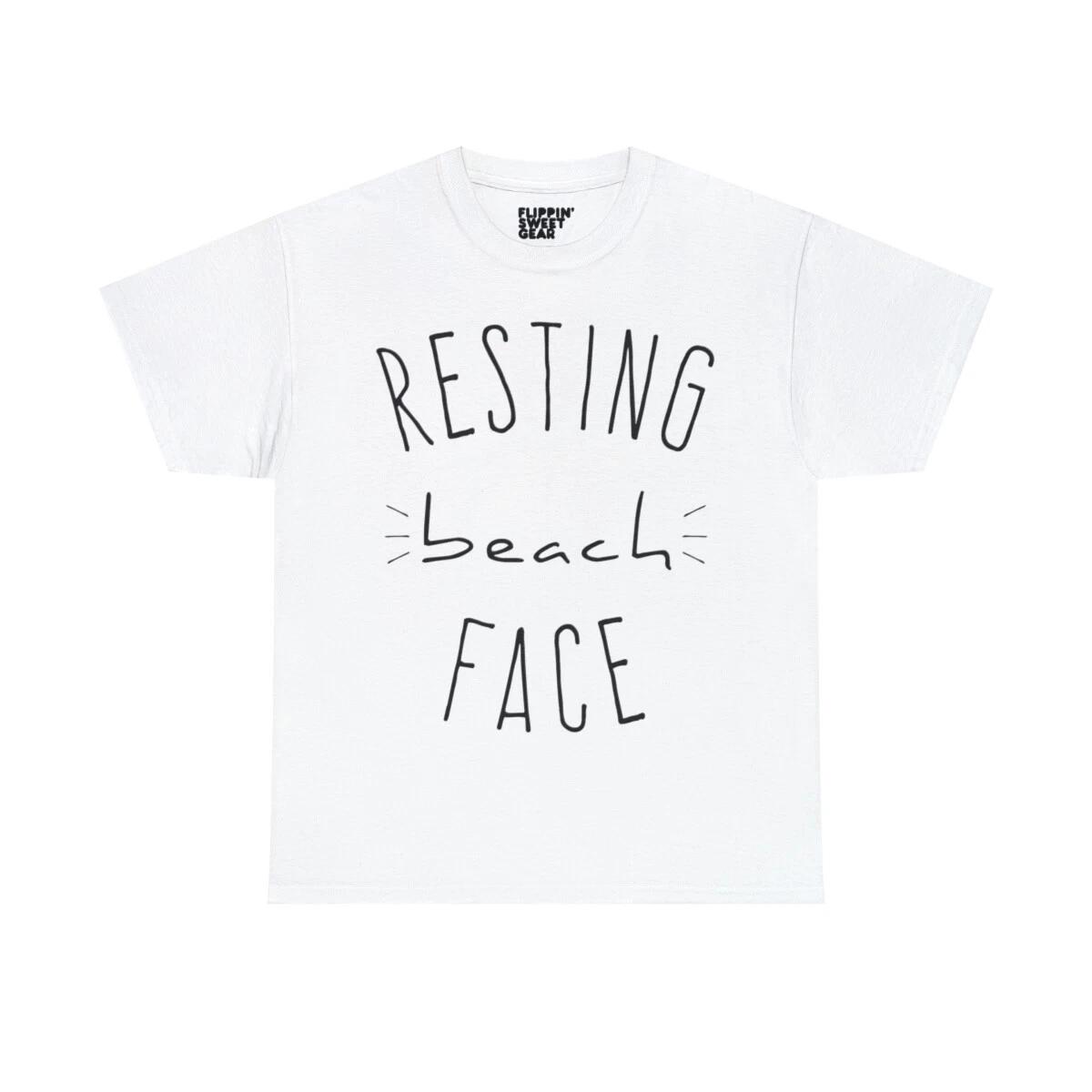 

Resting Beach Face Graphic Tee Shirt XL