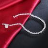 Christmas gifts charm 925 Bracelet 4MM beads chain for woman Popular brands jewelry fashion Wedding party