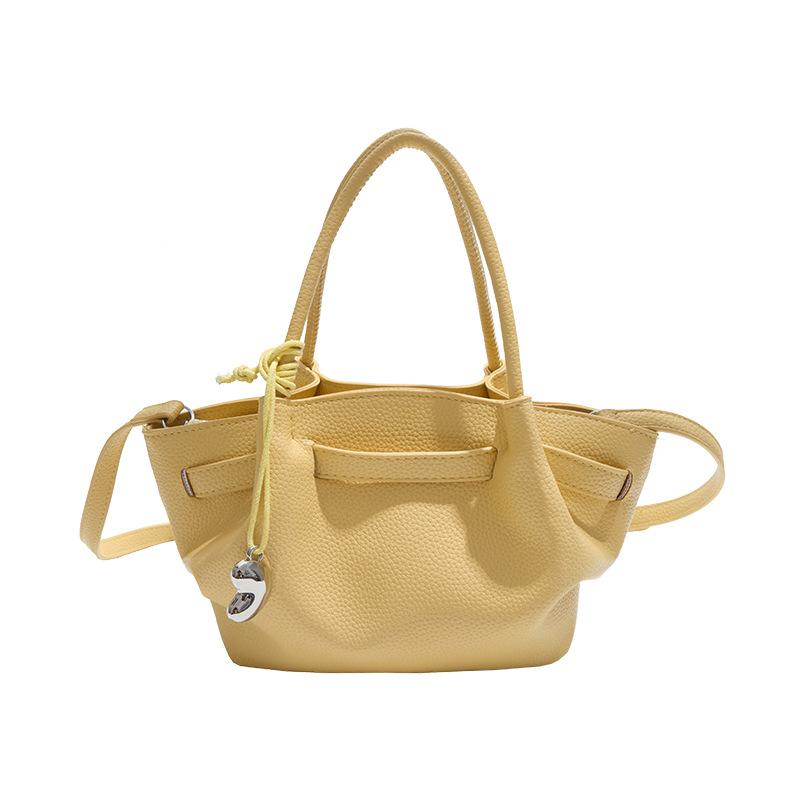 Large Capacity Senior Sense of Shape Soft and Durable Fashion Exquisite New Light Luxury Commuting Slanting Across the Shoulder Handheld Bucket Bag