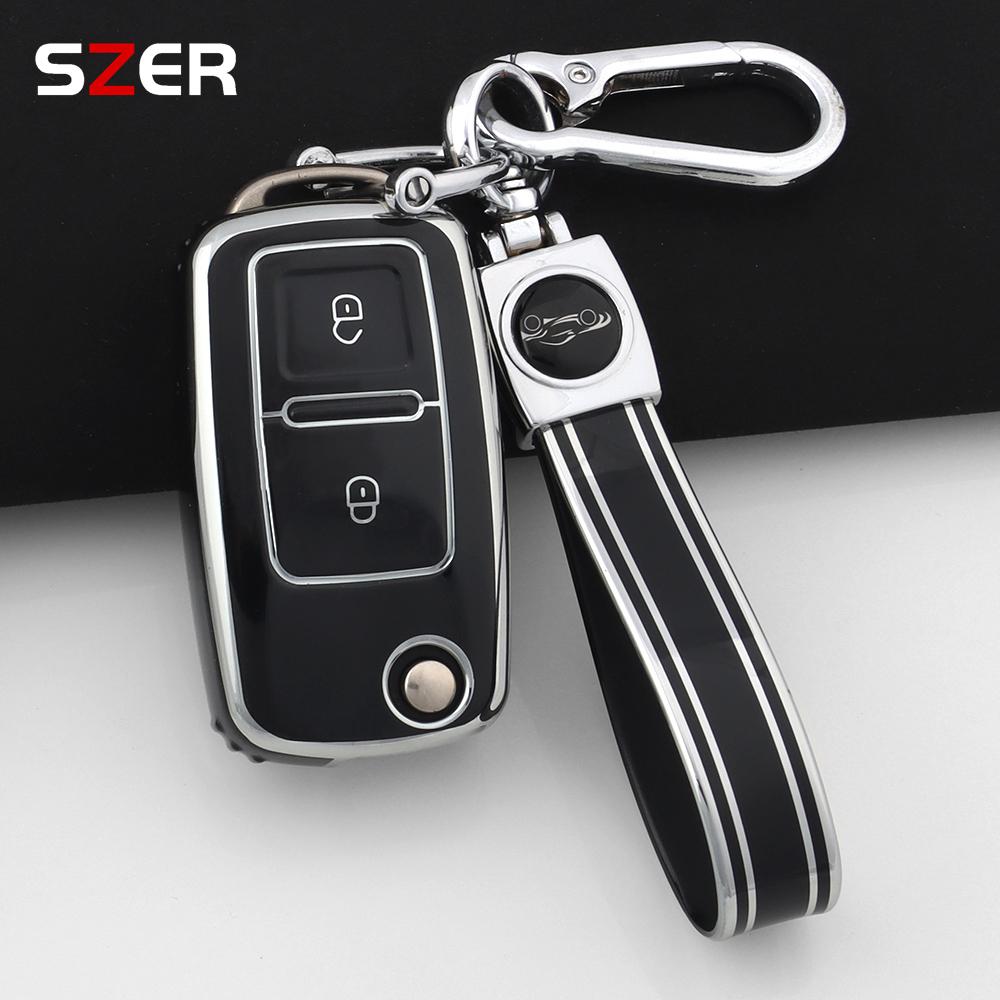 Pink Tpu Car Key Case Cover Shell For Vw Volkswagen Mk4 Bora Golf 4 5 6 Jetta Passat Polo Touran Skoda Octavia Seat 2 3 Buttons