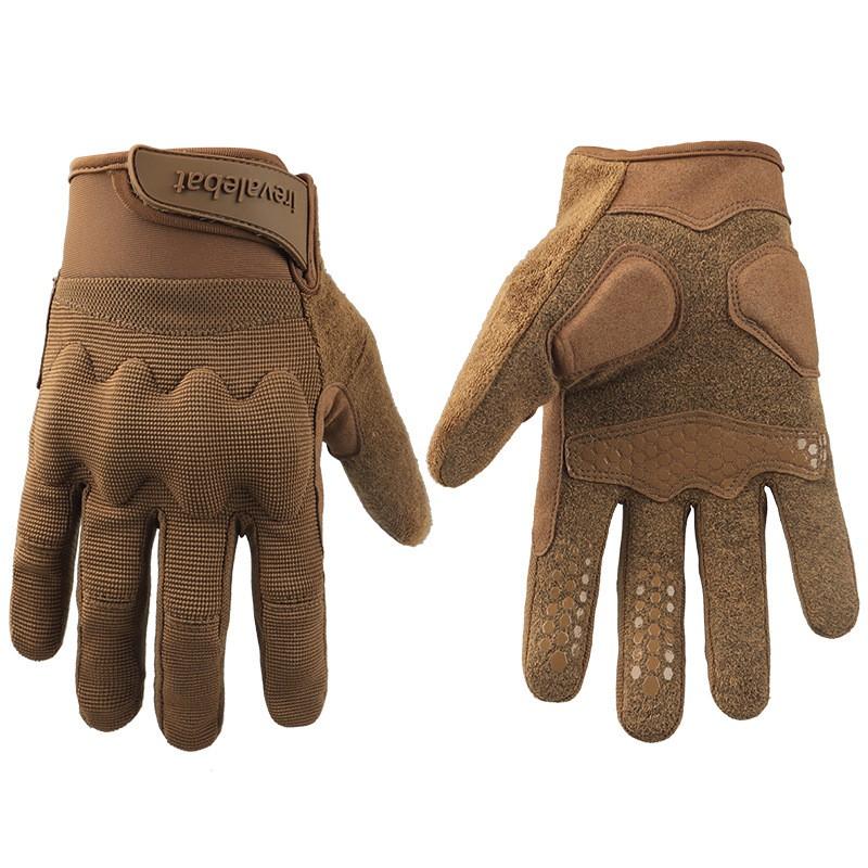 Tactical Cycling Gloves Men Outdoor Sports Touchscreen Compatible Anti-Slip Full Finger Nylon Riding Gear