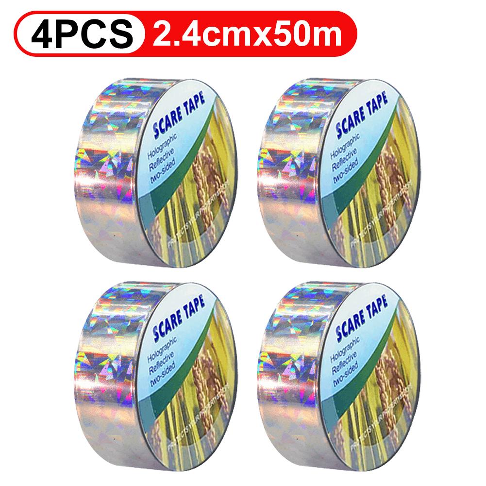 Bird Scare Tape Reflective Bird Tape Double Side Bird Repellent Flash Tape for Scare Pigeon Gulls Crows for Garden Farm