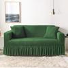 Sofa Cover for Living Room Thick Ruffled Seersucker Elastic L Shaped Corner Sofa Cover 1/2/3/4 Seater Cover for Sofa