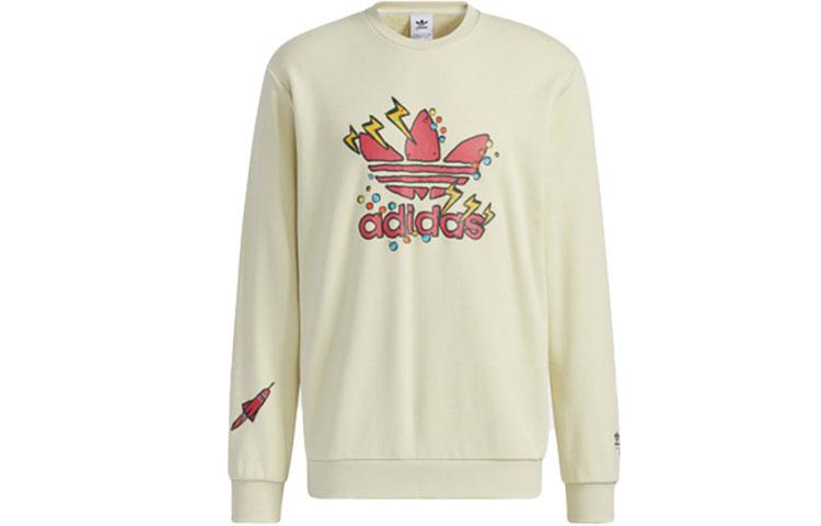 Adidas Originals Fangtastic Collection Sweatshirts Men s Sandstorm Soil Crew Neck Moderate Regular H09183 XL