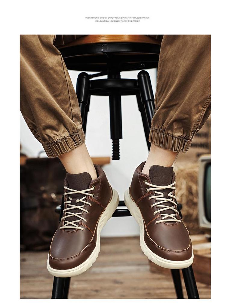 Men's Martin Boots - New Lightweight Mid-Top Outdoor Leisure Shoes for Autumn and Winter