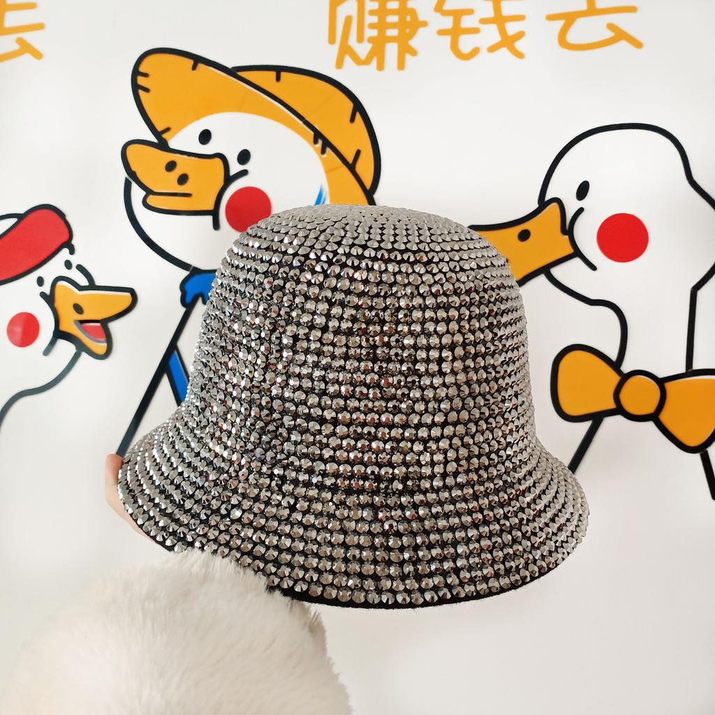 Blue/Beige Pearl Fedora Hat Bling Fedora Jazz Hats For Men And Women Handmade Advanced Fashion Outdoor Party Stage Hat