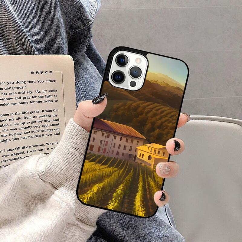 Retro Countryside Scenery Phone Case For iPhone 17 Air 16 15 14 Plus 11 12 13 Pro Max Coque Cover Shell