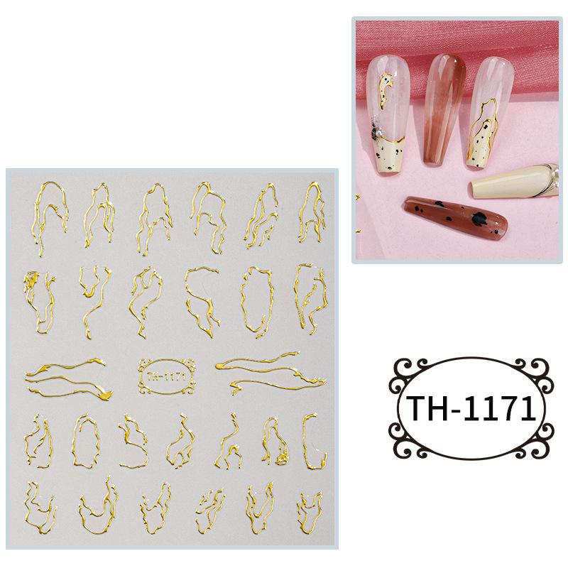 New Year Nail Art Stickers Bronzing Year of the Dragon Chinese Style Mahjong Cartoon Nail Stickers Decoration