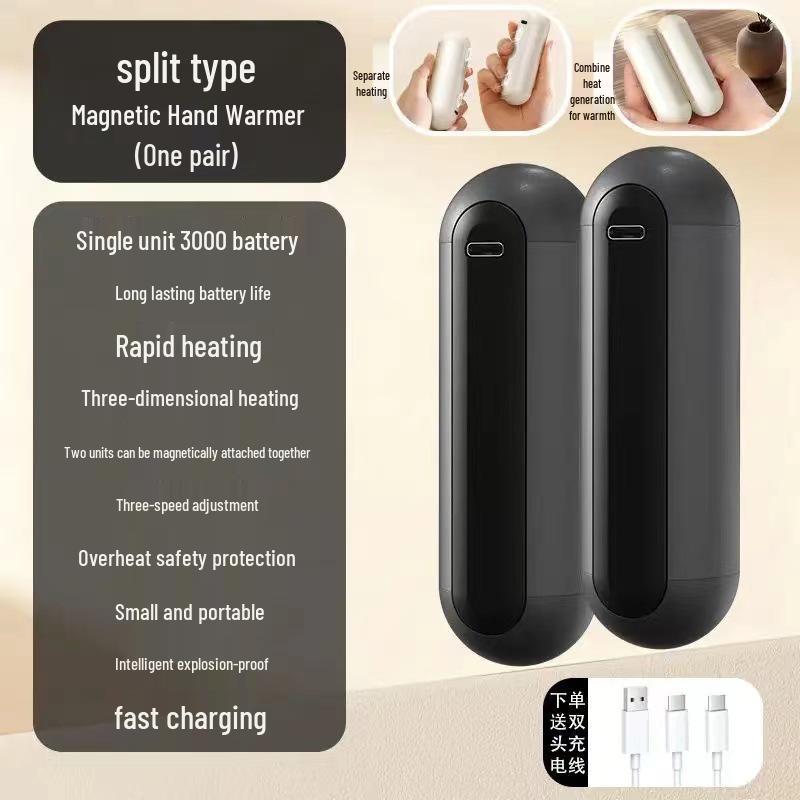 Xin Bai Lu Portable Plush Hand Warmer: Digital Display, Rechargeable Lithium Battery, Ideal Student Companion & Gift