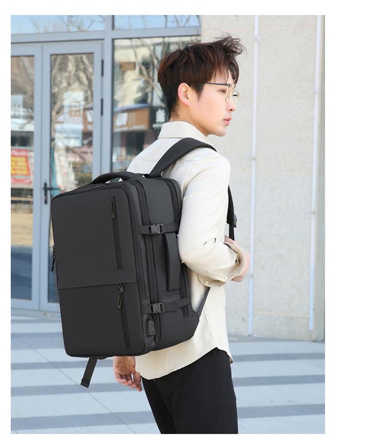 

Мужской водонепроницаемый рюкзак большой вместимости для поездок на работу - Двуплечный, деловая и дорожная сумка для ноутбука 31x45x18 cm