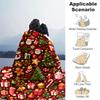 1Pc Christmas Festive Design Blanket Soft And Comfortable Casual Warm Camping Travel Christmas Halloween Gift M921357