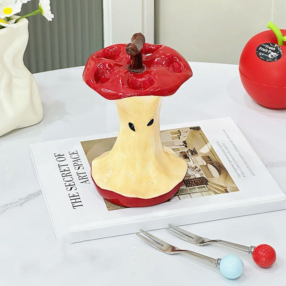 Portable Dessert Fork with Holder Creative Fruit Fork with Storage Jar  Household