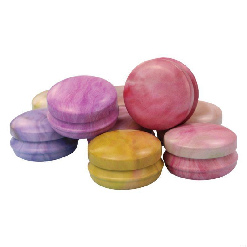 Round Tinplate Storage Box with Lid Spice Herb Powder Cosmetic for Case for Chinese Tradition Grinding Herb Powder X3UC