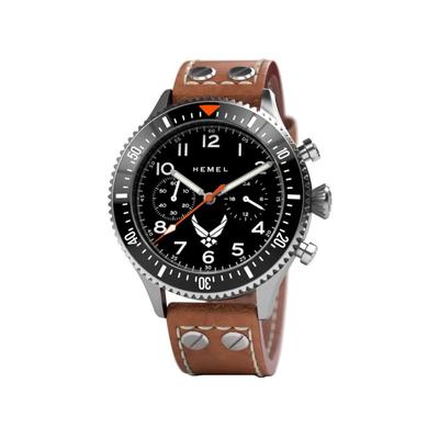Montre pour homme USAF Special Edition Misson Objectives noire avec cadran Super-LumiNova C3 à quartz HFUSAF1-03 100M