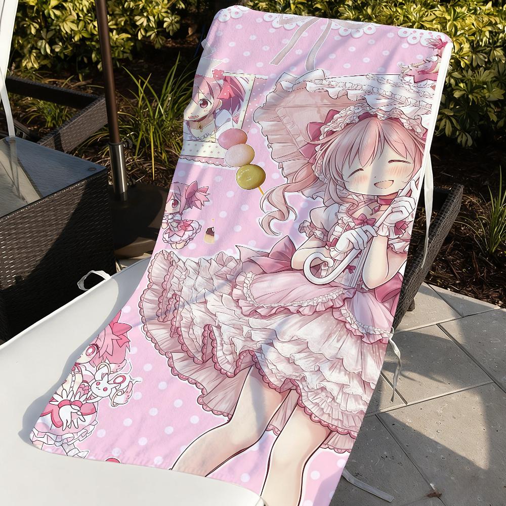 Anime Puella Magi M-Madoka Magica-S Towel Sports Quick Dry Travel Camping Gear Sandproof Soft Light Large Beach Towel
