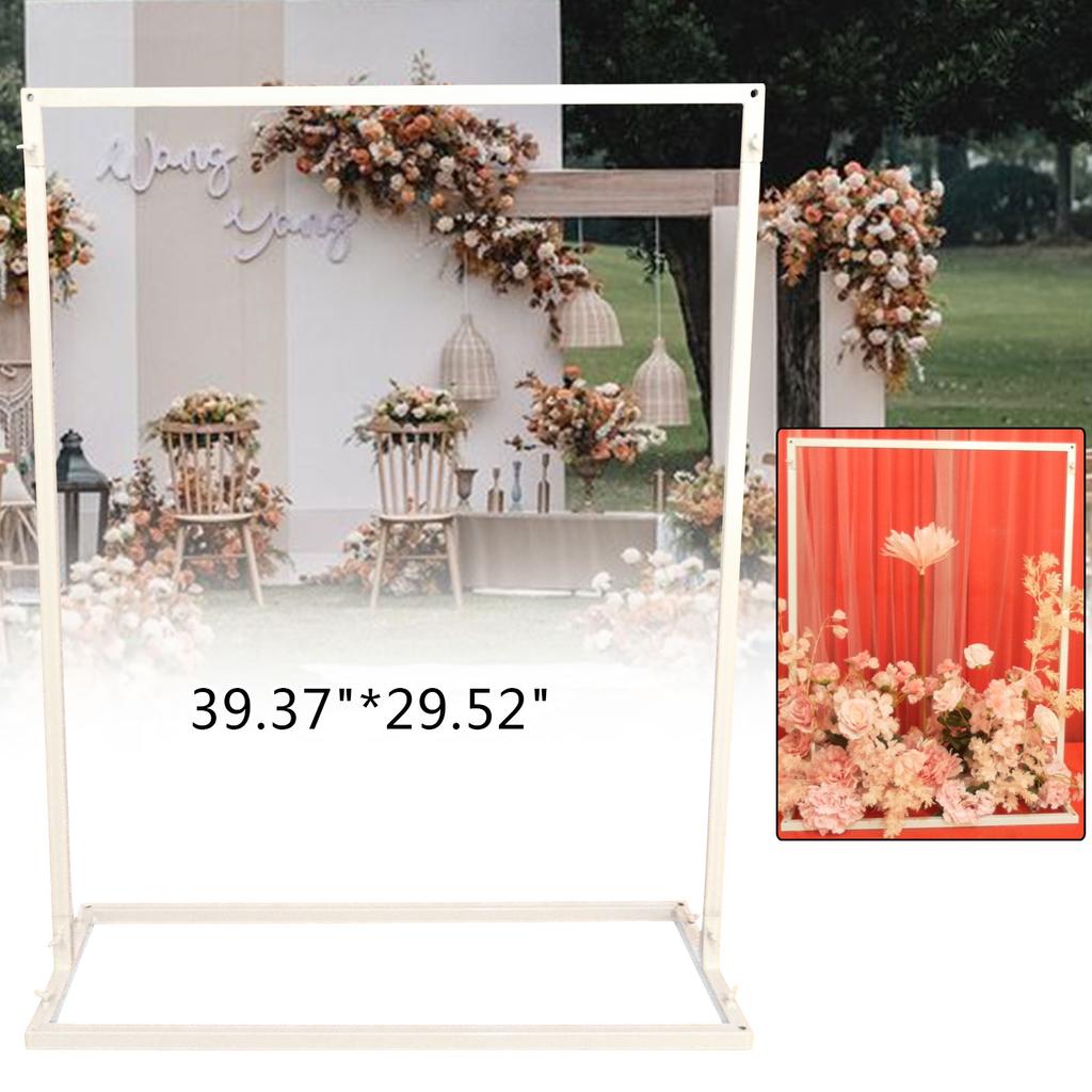 75x30cm Modern Wedding Arch Stand Floor Standing White Wedding Bracket for Weddings, Birthday Parties, Banquets
