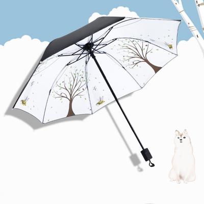 Flying Piggy Automatic Tri-fold Umbrella Interesting Windproof Anti UV Rain//Sun Travel Umbrella Light Weight.