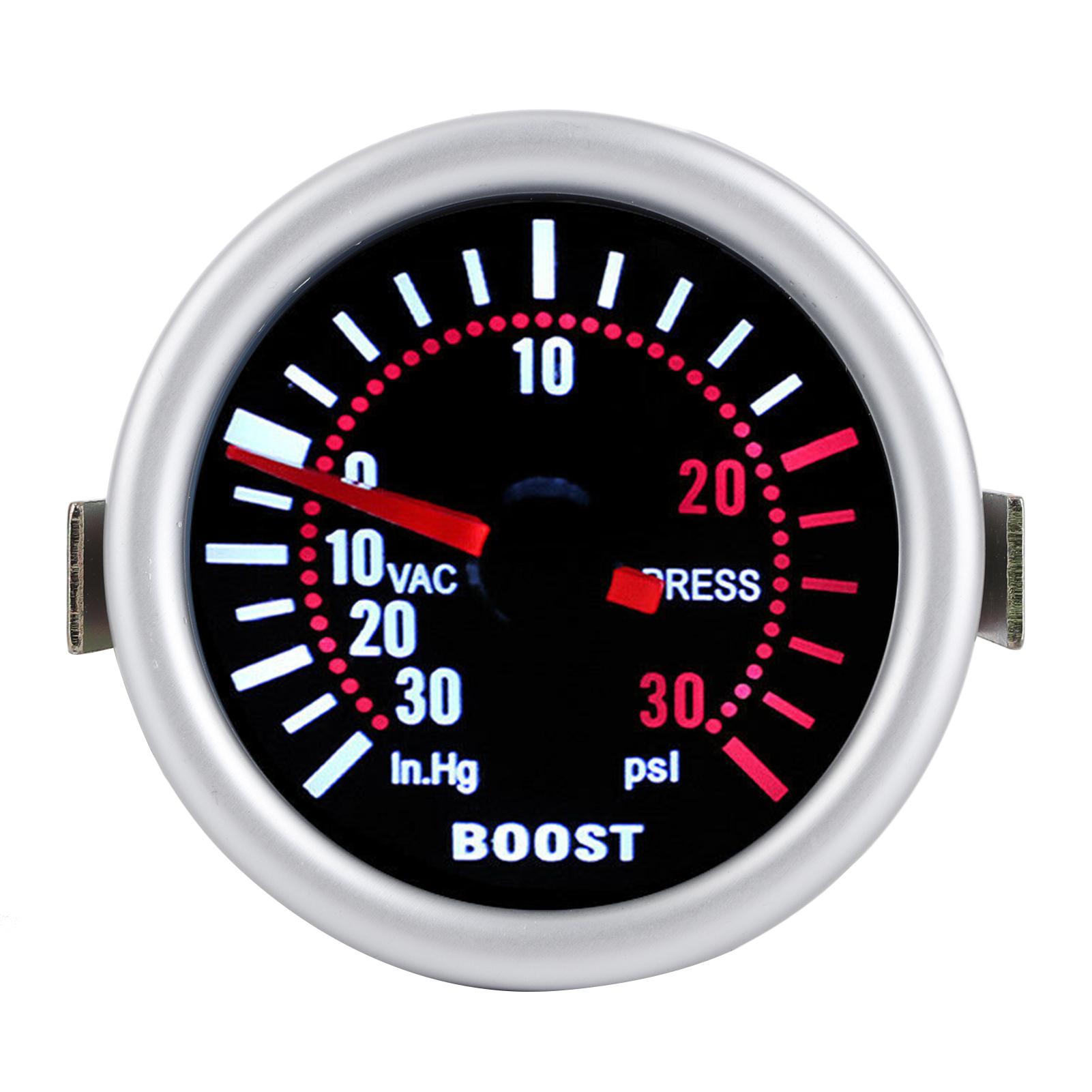 

2in 12V Turbo Boost Gauge ‑30‑30PSI Pointer Auto Car Turbo Pressure Meter High Accuracy
