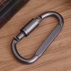 D Shape Outdoor Tools Metal with Lock Climbing Camping Keyring Key Buckle Carabiner Hook
