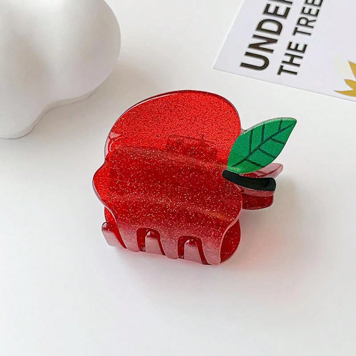 

1pc Cartoon Cute Acrylic Cartoon Back to School School Bus, Pencil, Apple, and Calculator Style Hair Clip, Acrylic Hair Claw