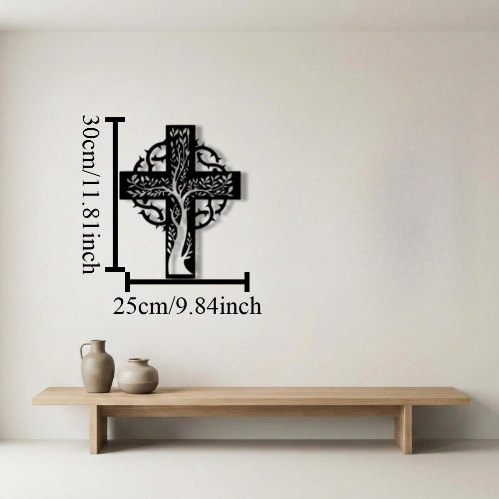 Metal Tree of Life Wall Cross Christian Rustic Home Decor