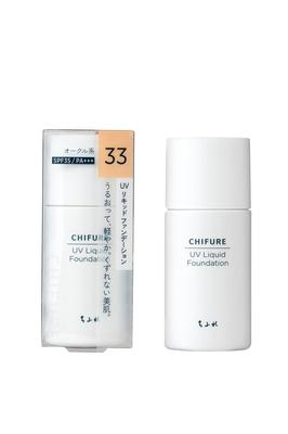 Chifure UV Liquid Foundation, Fragrance-Free, 33 Ochre, 30ml (x 1)