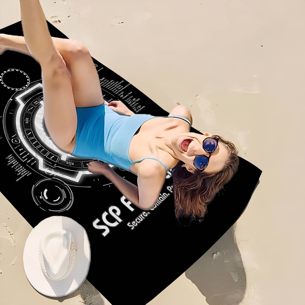 Classic Game SCP Foundation Anime Beach Swimming Towel Soft Absorbent Washcloth Children's Gifts for Kids Travel Camping Gym