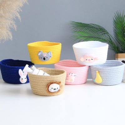 Nordic Woven Cotton Rope Storage Basket for Hallway & Desktop Organization