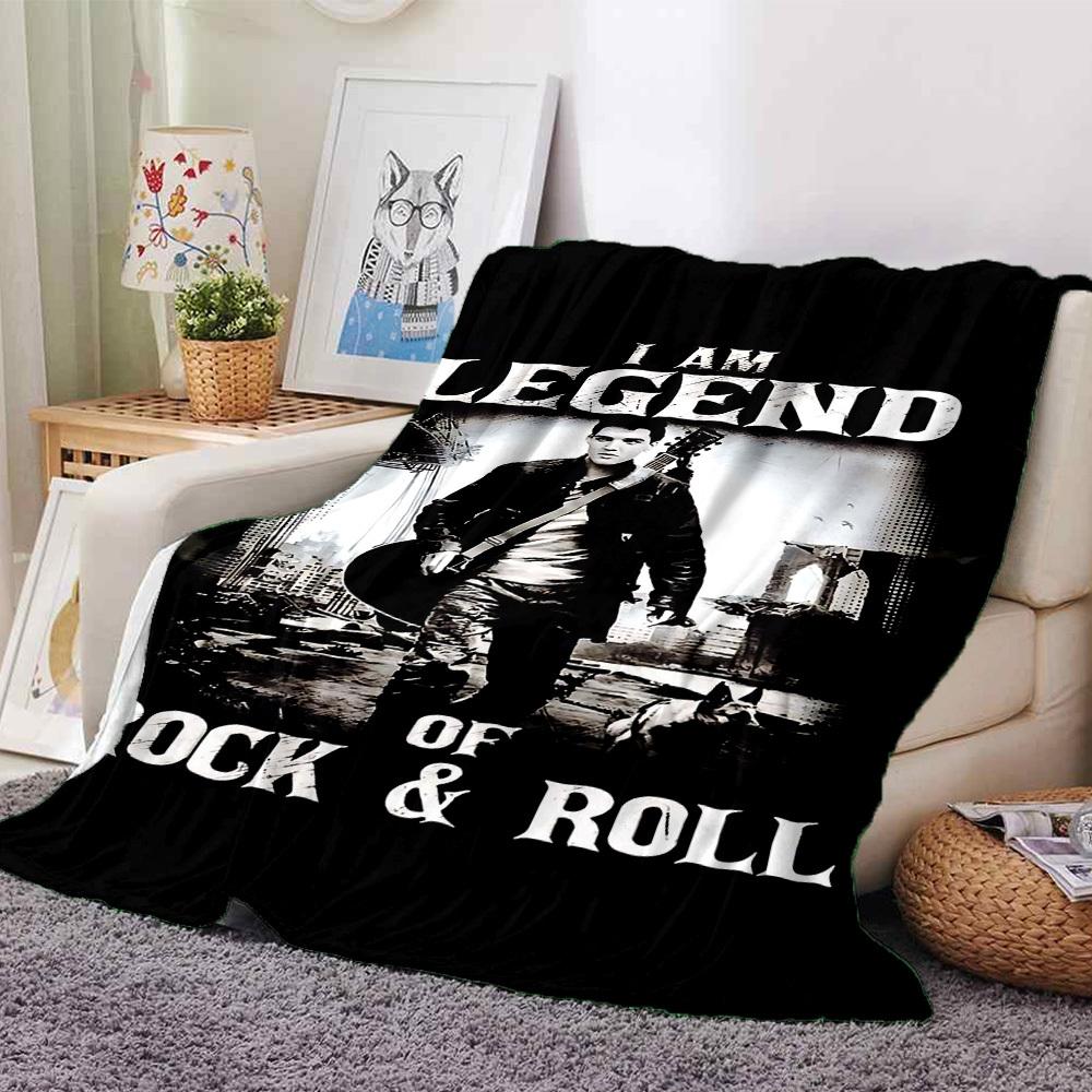 

1pc I AM LEGEND OF ROCK & ROLL Soft Flannel All-Season Throw for Home, Office, Outdoor UseDurable Comfort 100492 80cmx120cm(31inx47in)