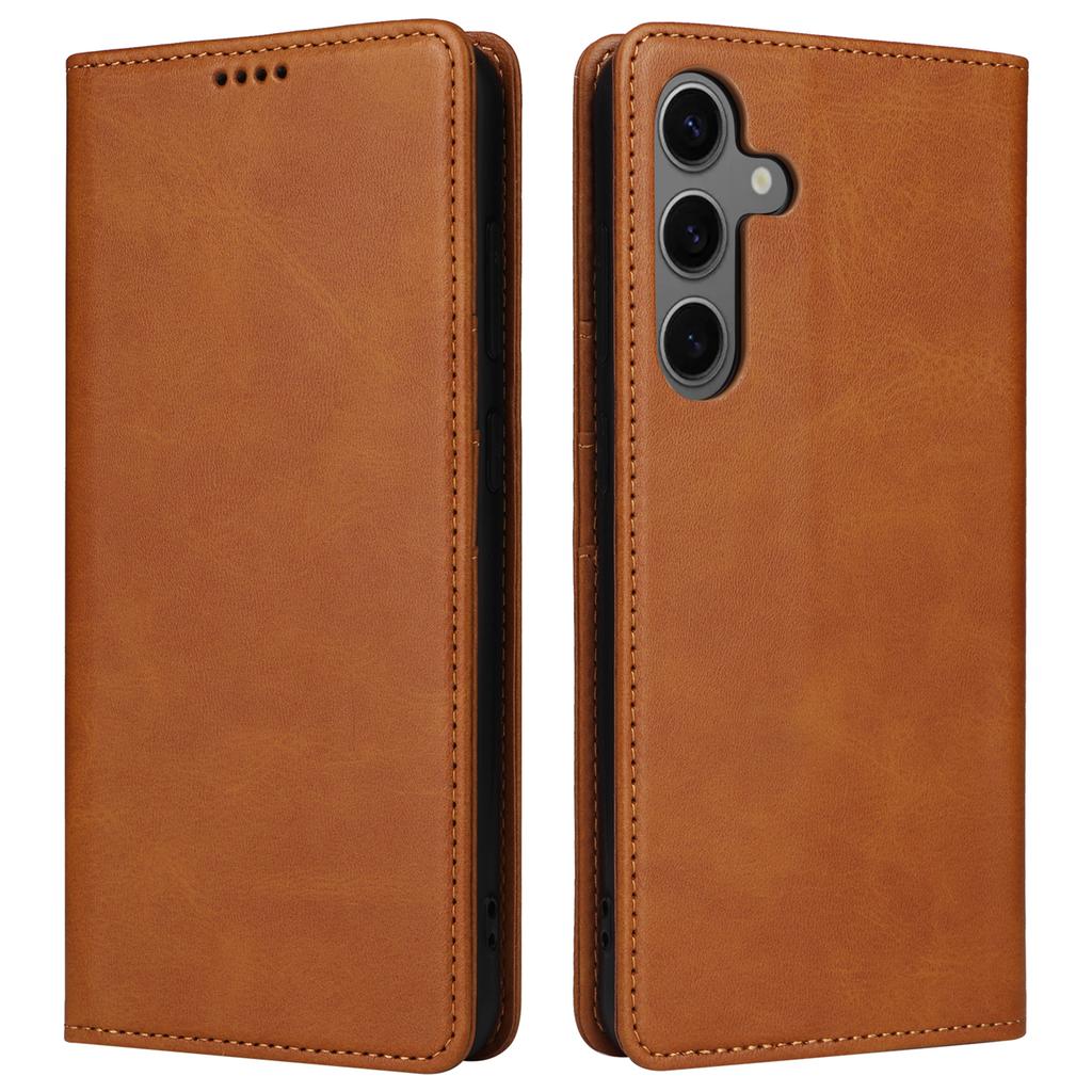 For Samsung Galaxy S25/S24 Leather Case RFID Blocking Wallet Cover Magnetic Closing