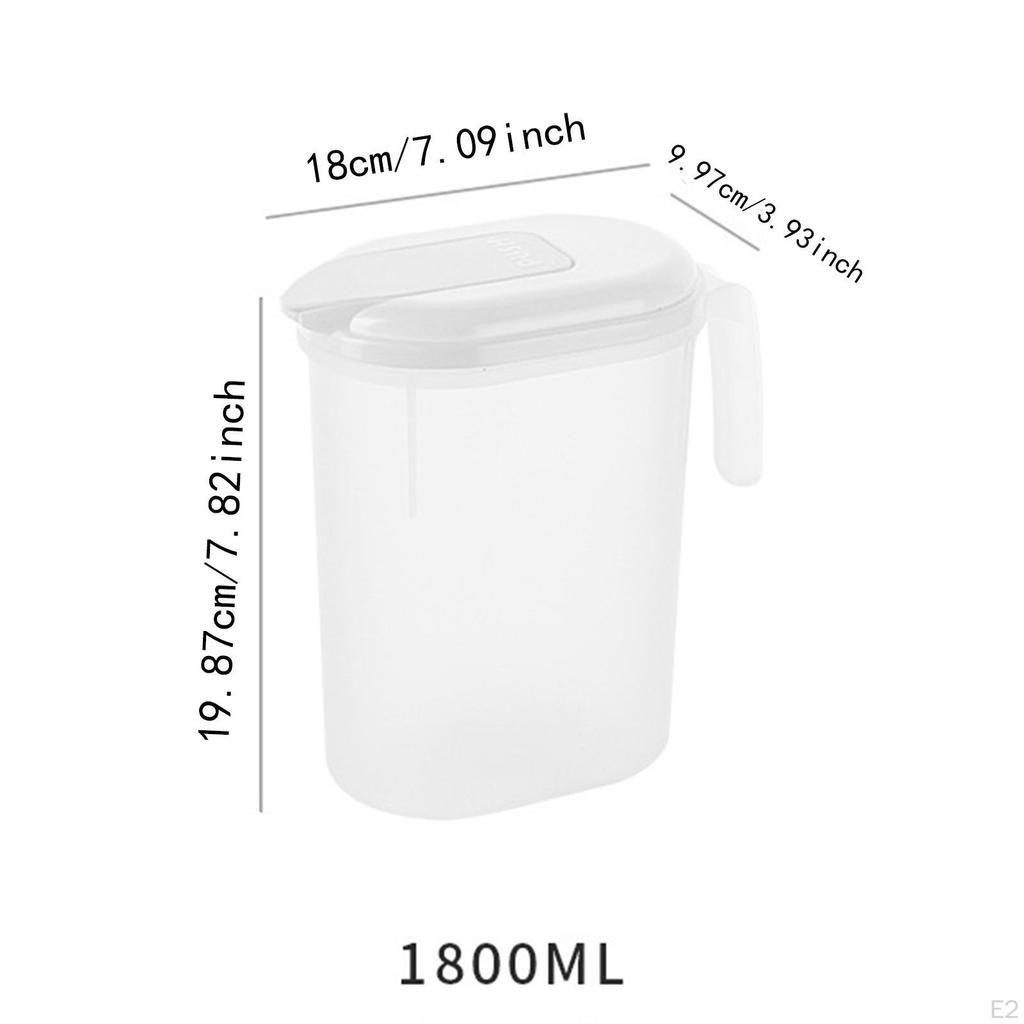 Pitcher with Lid Cold Brew Kettle Water Jug Drink Container for Iced Tea Milk Lemonade Beverage