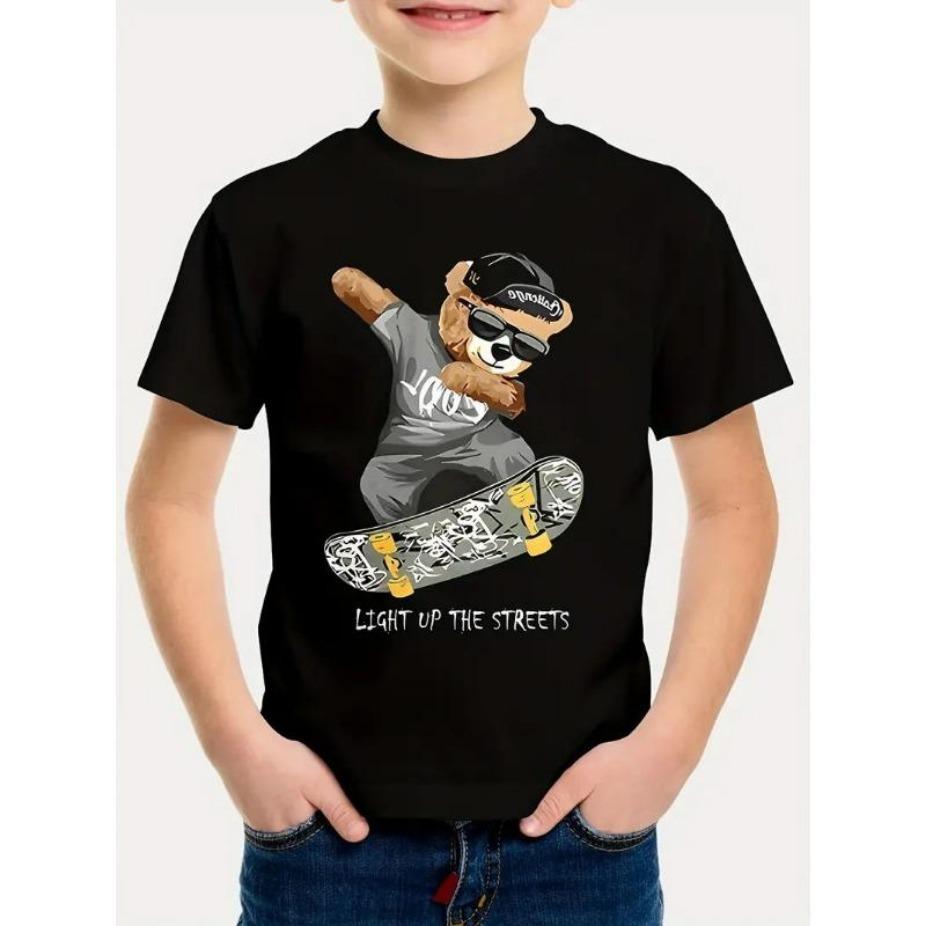 Boys' Short Sleeved T-shirt Summer New 3D Printed Children's Clothing T-shirt