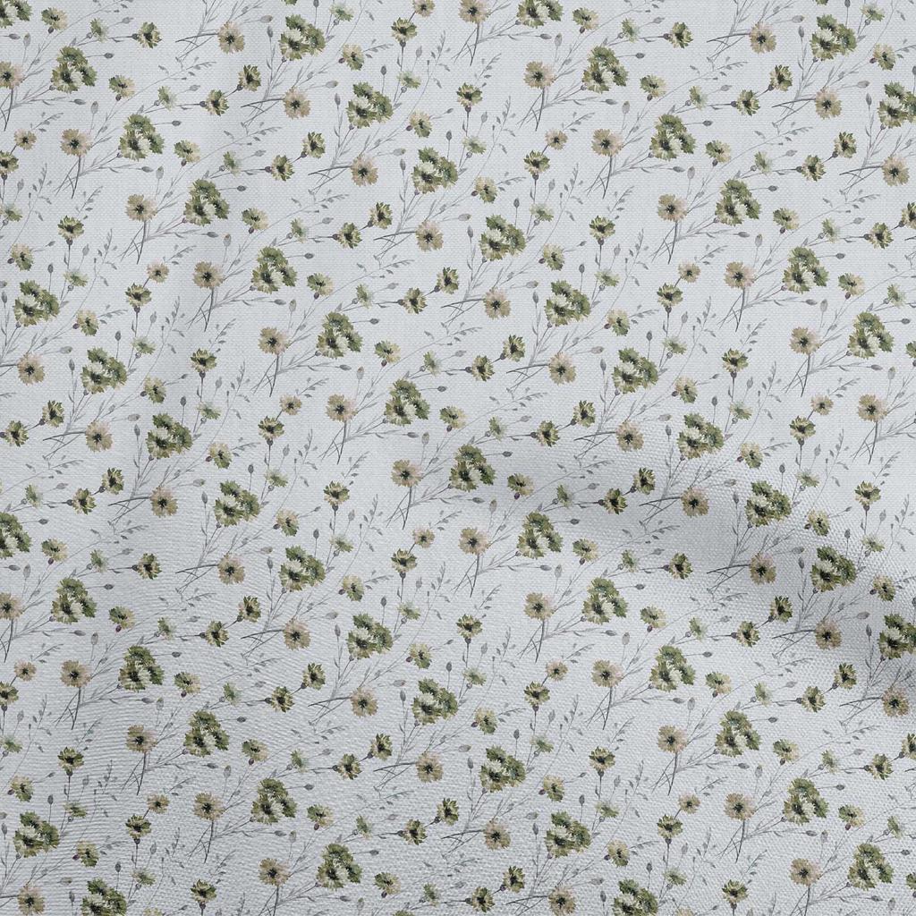 oneOone Baumwoll-Flex Mintgrüner Stoff Aquarell Floral Kleidermaterial Stoffdruck Stoff pro Yard 40 Zoll