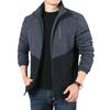 Autumn New Outdoor Fleece Windproof and Warm Casual Elastic Men's Stand-up Neck Jacket
