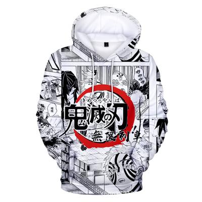 Přeshraniční Nové Produkty Nový Dospělý Svetr Čepel pro Hubení Démonů Nekonečný Vlak 3D Street Trend Mládežnický Svetr s Kapucí
