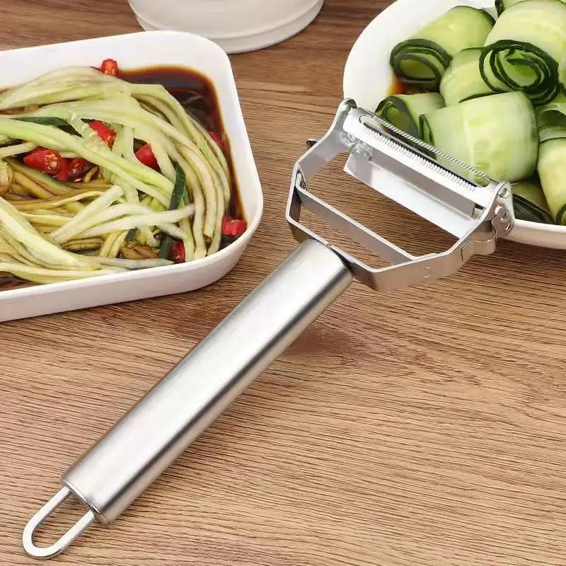 Kitchen Vegetable Peeler Stainless Steel Melon Planer Double-Head Peeler Household Multiple-Function Fruit and Vegetable Peeler